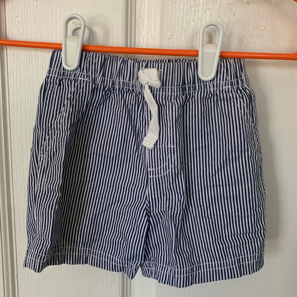 Carter’s Just One You Blue Striped Woven Pull-On Shorts, Size 18 months